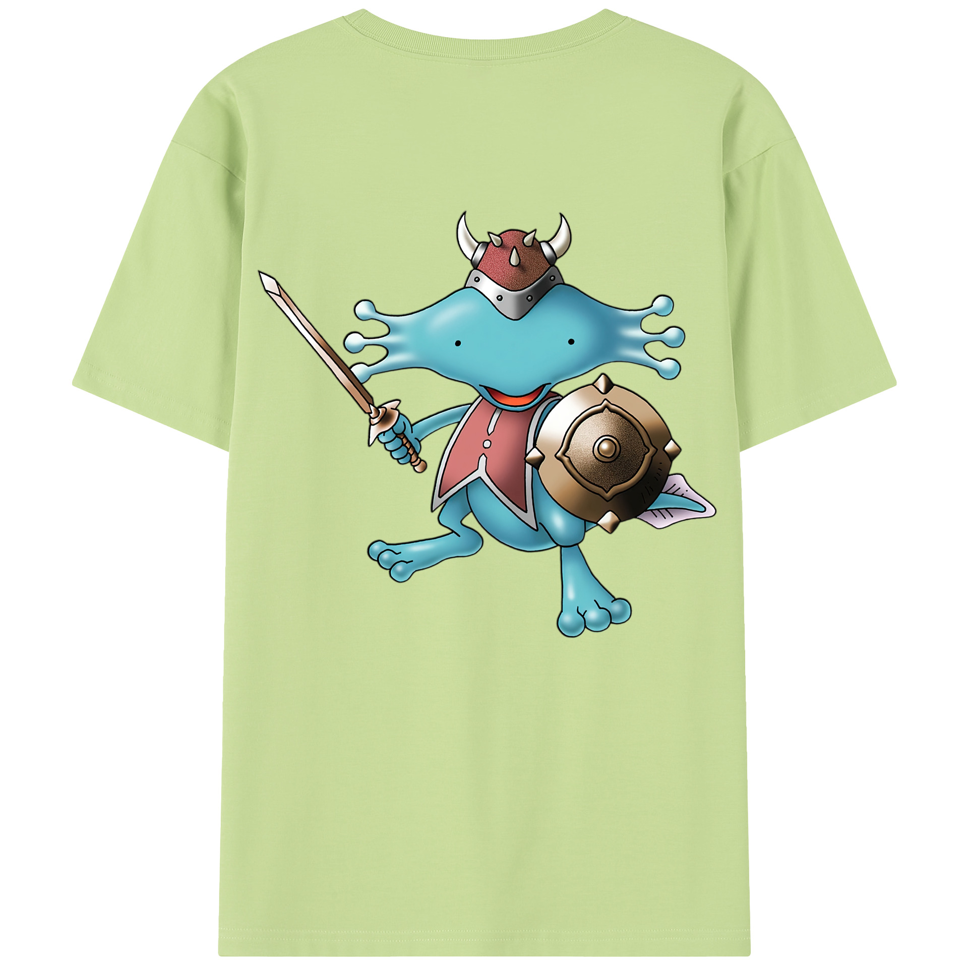 （画像用） ドラゴンクエスト Doragon Kuesuto Dragon Quest 綿100％半袖Tシャツ（背面プリント）